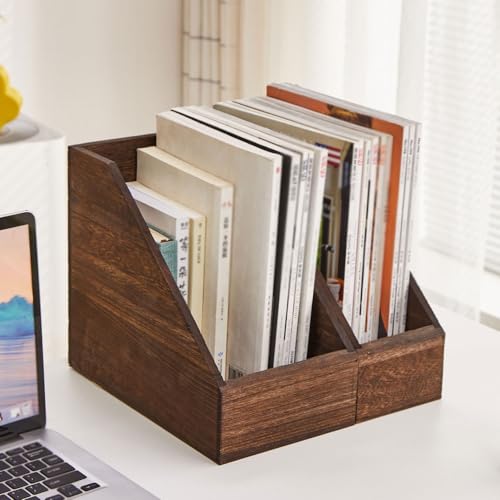 GMWXJKKL Desk File Organizer Magazine Rack - Set of 2 Holders Perfect for Storing Folders, Documents
