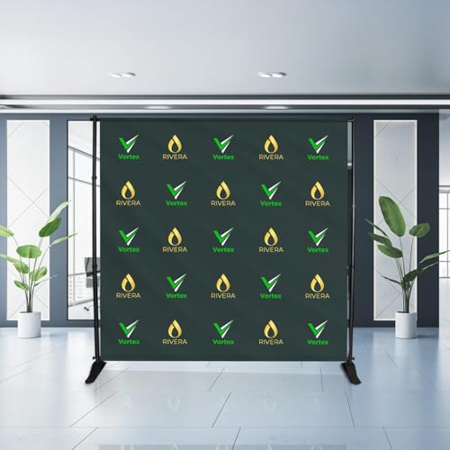 BannerBuzz Adjustable Banner Stand with Carrying Bag, Step and Repeat Backdrop Stand for Photo Booths, Trade Shows, Birthday Parties, Studios, Weddings, Special Events (Hardware Only, 10' W 8'H)