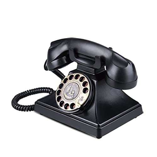 Landline Phone,Retro Corded,Classic Old Fashioned Rotary Dial Landline Telephone,Vintage Desktop,Home Office Hotel Decor