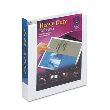 Avery Nonstick Heavy-Duty Round Ring View Binder BNDR,VU,11X8.5,1.5IN,WHT (Pack of10)
