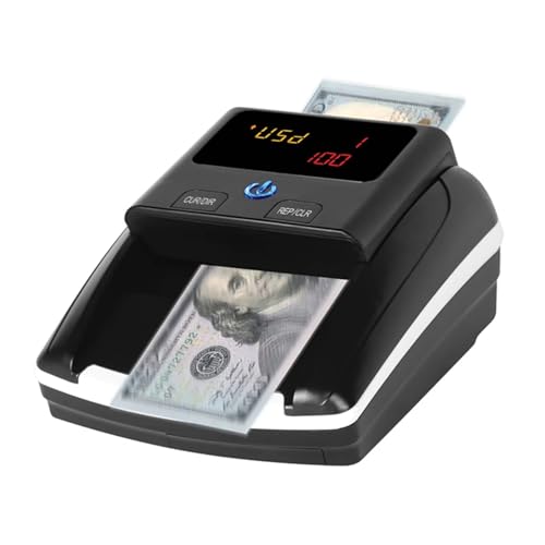 Portable Counterfeit Banknote Detector LCD Display Fast Counting
