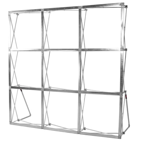 Pop Up Display Stand with Storage Bag & Cable Ties Tension Fabric Collapsible Stand Lightweight Reinforced Back Support Frame for Wedding Exhibition Events