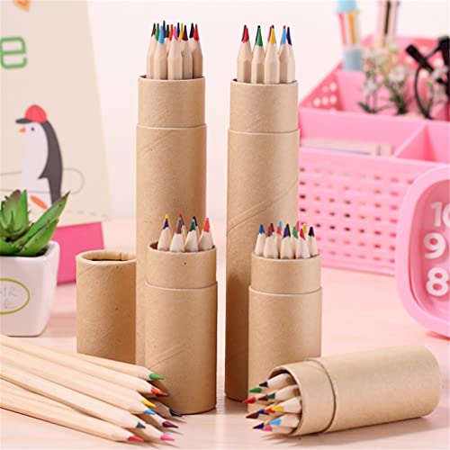 ZYQHMY Professional 12 Colors Natural Wood Colored Pencils Colorful Student Drawing Pencil School Office Supplies(87mm 12 colors)