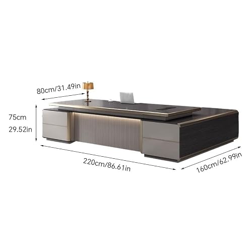 LINKIO Home Office Desks Boss Office Modern President Desk Leader Office Furniture Manager Desk Computer Table Desk