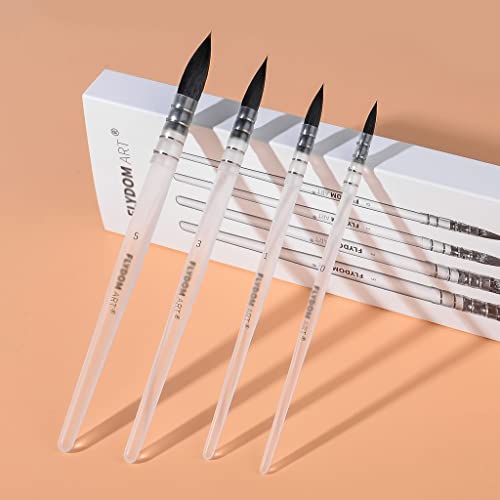HBJWOV Professional Watercolor Brushes Set Artist Brush Mop Acrylic Gouache Painting Art Supplies