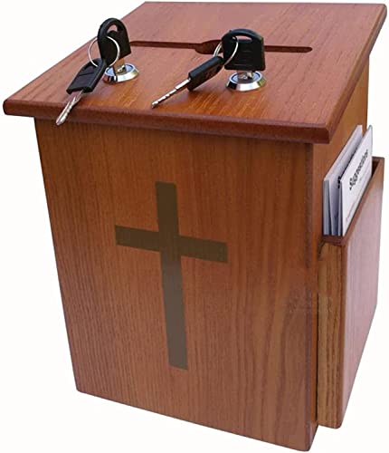 ZEELYDE Donation/Charity/Suggestion Box,Charity Donation Wall Hanging Charity Fundraising Box, Office, Church, Donation, Prayer Wooden Christian Donation Suggestion Box