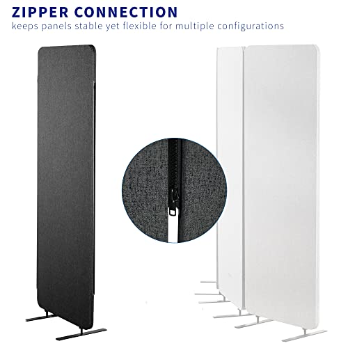 VIVO Dark Gray Freestanding 24 x 66 inch Privacy Panel, PP-1-T024D