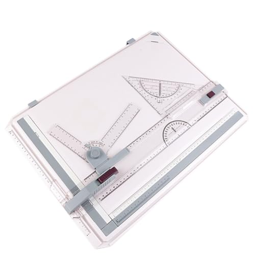 A3 Drawing Board Drafting Table, Portable Architectural Drafting Tool With Transparent T-square, Parallel Motion, Angle Adjustable, Complete Accessories, For Students Engineers And Architects