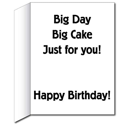 VictoryStore Jumbo Greeting Cards: Giant Birthday Card (Birthday Cake) 3 feet x 4 feet Card with Envelop