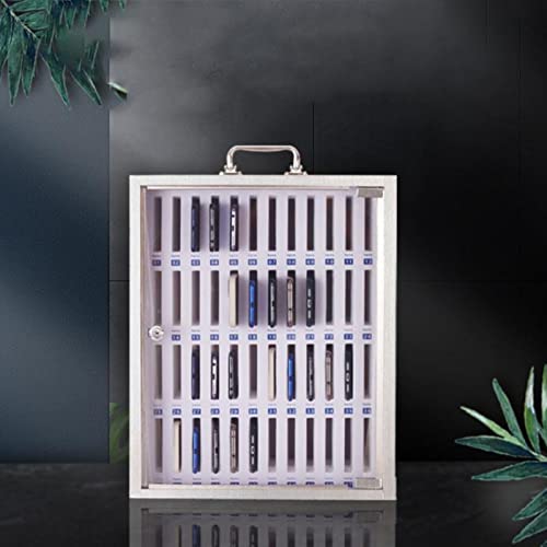 SDdPulse Wall-Mounted Lockable Mobile Phone Storage Box with Handle - 12-Slot Safe Deposit Case for Office/Classroom Staff - Secure Cell Phone,60slots