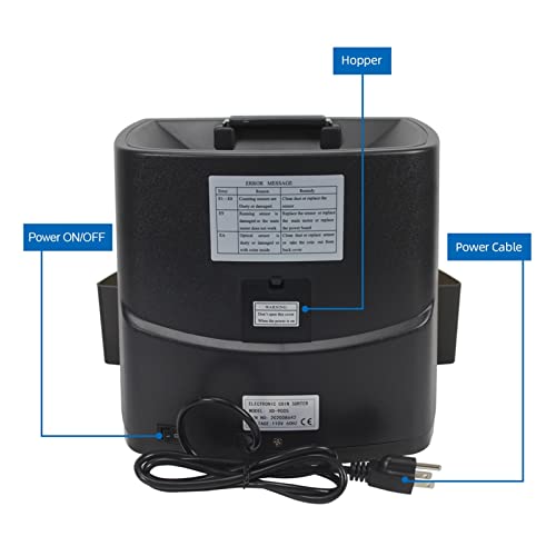 GAZOGJ Money Counter 9005 Usd Coin America Coin Sorter Counter Machine with Led Display for USA City in Bank,Shop Fast and Easy to Use,Blue 0.8mm
