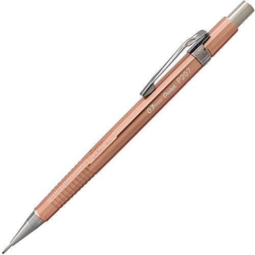 Pentel Sharp Mechanical Pencil, 0.7mm Metallic Copper Barrel, Box of 12 (P207MY)