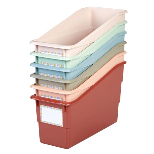 Really Good Stuff Durable Book & Binder Holders, Set of 6 Boho Colors
