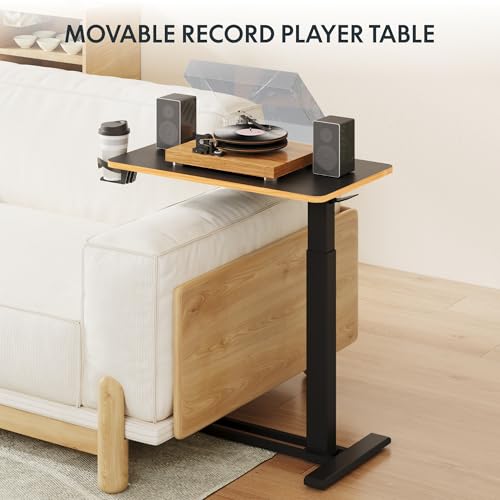 FLEXISPOT H7 28" Pneumatic Height-Adjustable Overbed Table with Wheels