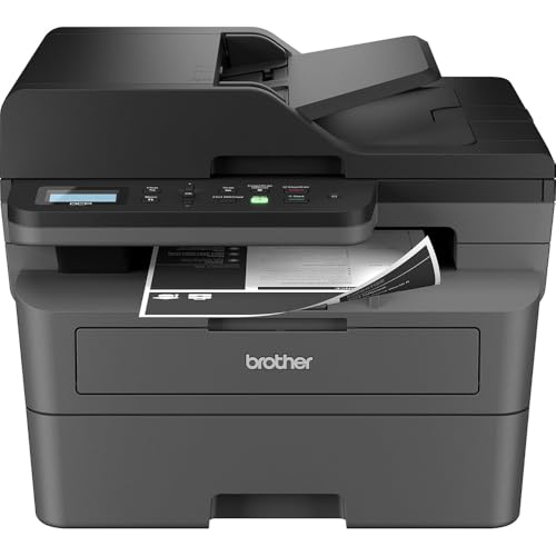 Brother DCP-L2640DW Wireless Monochrome Laser All-in-One Printer, Print Scan Copy, 34 PPM Duplex Printing, 50-Sheet ADF, Ethernet & Mobile Printing, USB Printer Cable and Print Like a Pro eBook Bundle