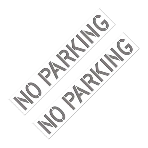 Washable Parking Restriction Templates 12Inch High Flexible Silicone Drawing Stencil for Outdoor Pavement Marking Large Letter Stencil Templates