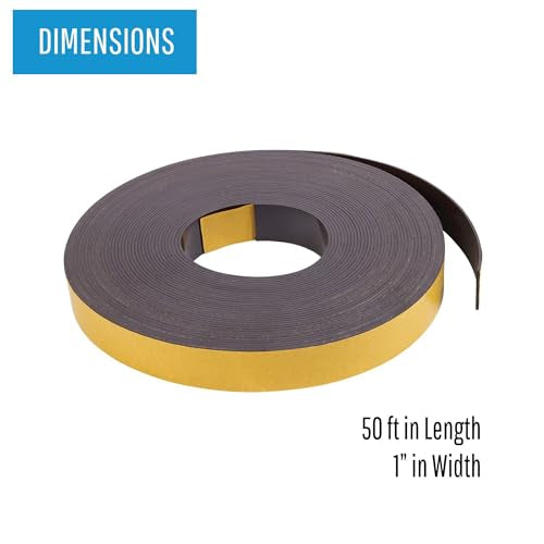 MasterVision Magnetic Adhesive Roll Tape,1" H, L FM2021-1 Each