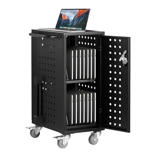 VEVOR 16 Device Charging Station with Lock & Key, Mobile Charging Cart