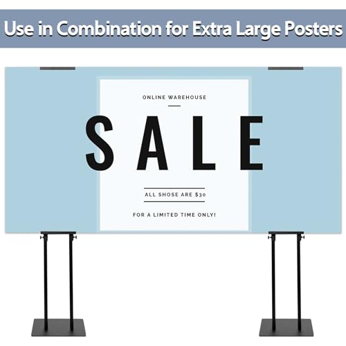 STANDNEE 4PACK Adjustable Poster Holder, Foam Board Stand for Display, Heavy Duty Pedestal Sign Holder, Metal Stand for Display Board Up to 83