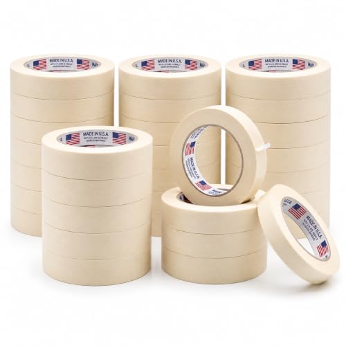 WOD MT5 Masking Tape 3/4 inch for General Purpose/Painting - Case of 48 Rolls - 60 Yards per roll