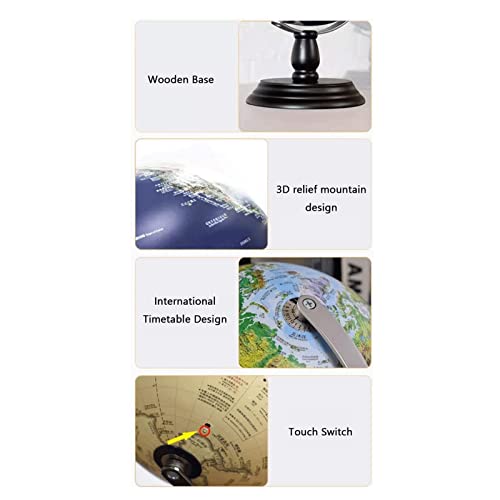 Innovative Globe Lighting Globe 360° Rotating World Globe With Stand Rechargeable Hd Globes Desktop Geographic Globes Home Decoration fun education