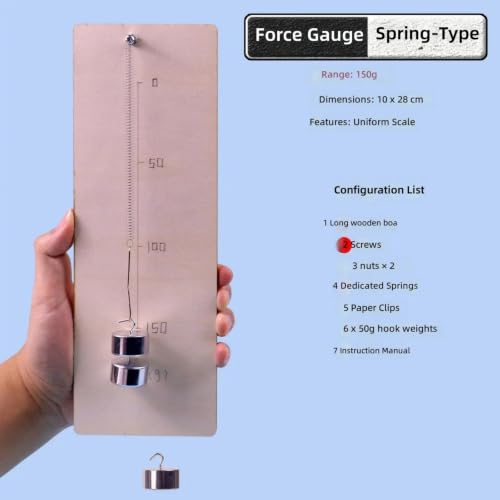 Classroom Force Demonstration Board for Physics Lessons, Handheld Scale-Marked Teaching Aid for Science Practice Mechanics Lesson Aid Science Lab Board Scale Marked Observation Tool Teacher Classroom