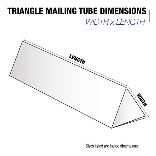 Tape Logic TLMTM330 Triangle Mailing Tubes, 3" x 30 1/4", Oyster White (Pack of 50)