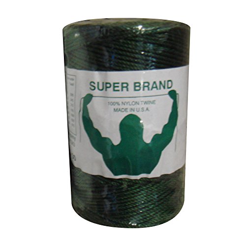Green Nylon Twine, Spun Grip. Size #36, 1 lb 6-Pack