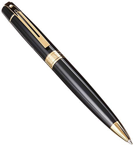 Sheaffer 300 Glossy Black Ballpoint Pen with Gold Tone Trim