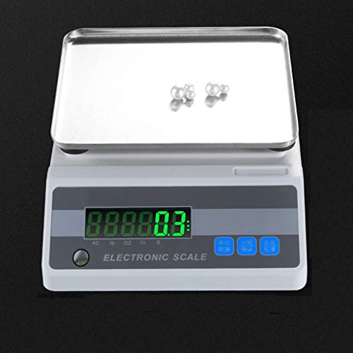 DFEDHF Digital Scales LCD Stainless Steel ABS Tare Function Precise Reading Count Tare Function for Jewelry Weighing, 10kg/0.1g