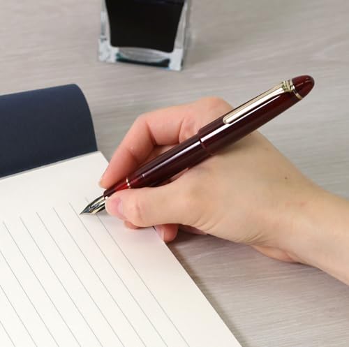 SAILOR Profit Casual L Gold Trim Fountain Pen, Clear Red Extra Fine Nib (EF), Japanese Made Writing Pen 11-0820-130