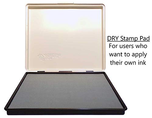 Uimprint Extra Large 8'' x 12'' Industrial Rubber Stamp Ink Pad in Metal Case, Dry (No Ink) Stamp Pad