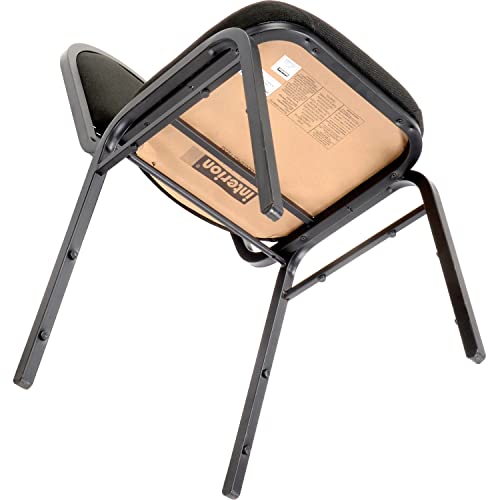 Global Industrial Stacking Banquet Chair, Fabric, 2" Seat, Black, Lot of 4