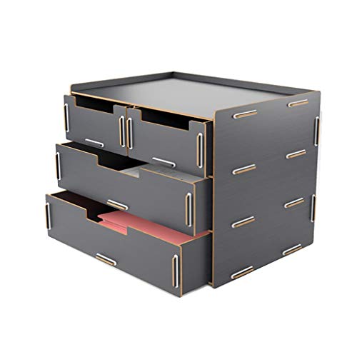 SDVantage Desktop File Drawer - 3 Tier Quality Wood Desk Organizer, File Cabinets, Share The Fun of Assembling with Your Family. (B)