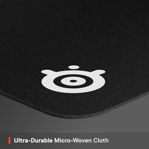 SteelSeries QcK Gaming Mouse Pad - XXL Cloth - Peak Tracking and Stability - Esports Mousepad - Never-Slip - Full Desk Coverage