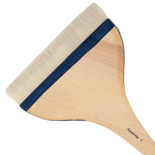 Creative Mark Mandalay Professional Goat Hair Hake Brush - 10" Wide Paint Brush with Paddle Handle for Professional Artists - Soft Natural Bristles Ideal for Sumi-e and Color Washes
