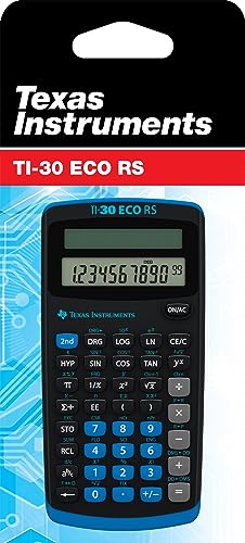 Texas Instruments TI-30 ECO RS School Calculator, Black