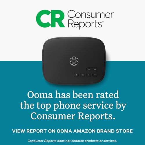 Ooma HD3 Black Cordless Handset with HD Voice Quality