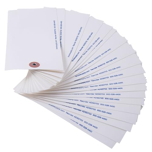 Brock Blank White Polyart Tags 6 1/4 Inch x 3 1/8 Inch with Reinforced Metal Eyelet Includes Wire-Brock Ballpoint Pen-Brockmark Marker 1000 Tags/Box