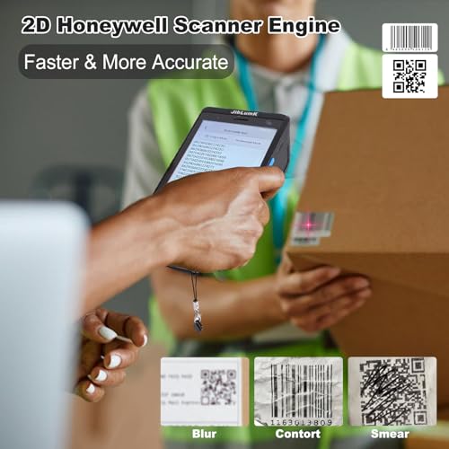 JibLumK Industrial Handheld PDA Terminal, Integrated Thermal Printer, Barcode Scanner.Rugged Android 14 PDA with Integrated Printer & 1D/2D Barcode Scanner,NFC, WiFi/4G for Retail,Warehouse