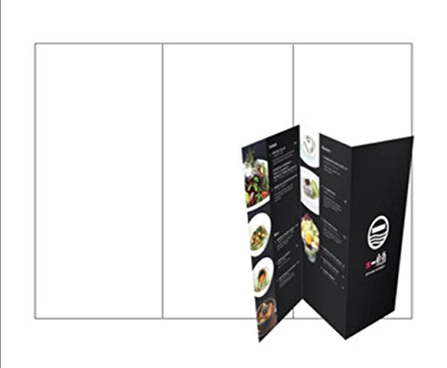 Print-Ready Tri-Fold Brochure (No-Tear Waterproof), 5-2/3" x 11 (folded), 1-UP on 12" x 18" White Synthetic 8-Mil Paper - 25 Sheets