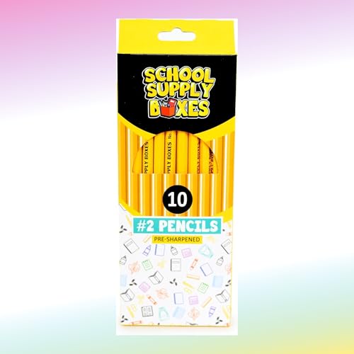 School Supply Boxes | 10 ct. Wooden Pencil Pack | 48 Packs | Pre-Sharpened No. 2 Wooden Pencils | 480 Total Pencils
