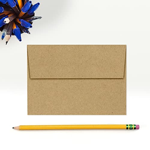 LUXPaper 4Bar A1 Invitation Envelopes | Peel & Press | 3 5/8" x 5 1/8" | Grocery Bag Brown | 70lb. Text | 1,000 Qty