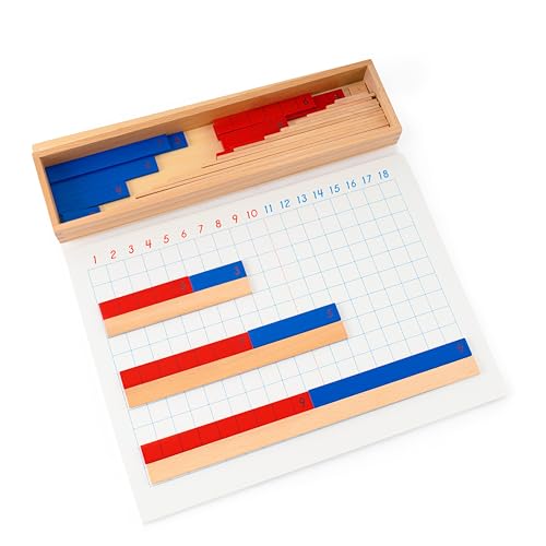 penepico Premium Montessori Math Toys, Wooden Subtraction Strip Board 16″ Solid Beechwood, Math Manipulatives for Kids Ages 5-8, Learning Subtraction Facts, Homeschool & Classroom Teaching Aids Gift