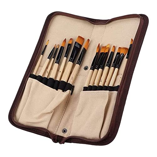 Feilx Artist Paint Brushes Set,14 pcs Paint Brush Set for Acrylic Oil Watercolor Gouache Painting Paintbrush Sets