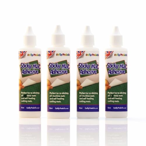 4 x Sticky Mat Adhesive Tacky Glue for Cutting Mats and Crafting Gyro-Cut® Compatible with CRICUT - Pack of 4 Bottles