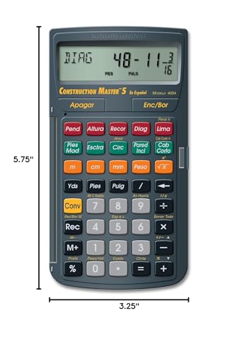 Calculated Industries 4054 Spanish Construction Master 5 Calculator
