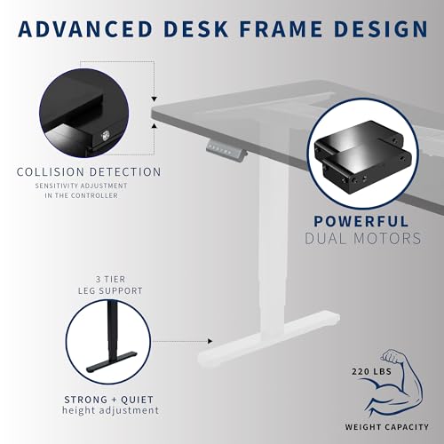 VIVO Black 83 x 30 in Standing Desk, DESK-KIT-2W8B