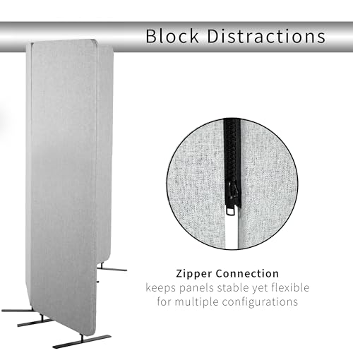 VIVO Gray Freestanding 72 x 56 in Privacy Panel, PP-3-S072G