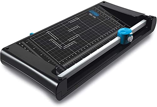 KouRy Paper Trimmer, Rotary Paper Cutter, 5 Sheets Capacity, Commercial, Heavy Duty (Black)